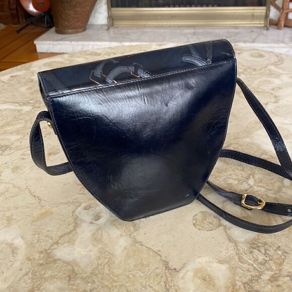 Vintage TALJA Leather Trapeze Shoulder Bag Handmade in Florence, Italy - Picture 3 of 15